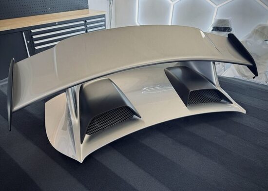 Genuine Porsche 911 991 991.2 GT3 rear deck lid spoiler wing GT-silver metallic